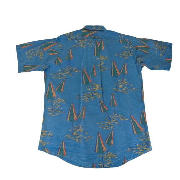 Vintage Chaps Ralph Lauren '80s '90s Short Sleeve Button-down Shirt Men's Large - Picture 2 of 9